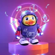 Roboty dla dzieci - ELEKTRYCZNA ŚPIEWAJĄCA TAŃCZĄCA KOSMICZNA ROBOT KACZKA MUZYCZNA ZABAWKA - miniaturka - grafika 1
