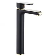 Baterie umywalkowe - Rea B9936 Bloom Black/Gold Bateria umywalkowa wysoka - miniaturka - grafika 1