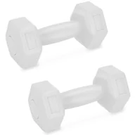 Hantle i ciężarki - Spokey, Zestaw Hantli 2x1 kg LGY, Monster, białe - miniaturka - grafika 1