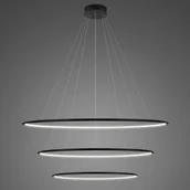 Lampy sufitowe - Altavola Design Ledowe Okręgi lampa wisząca 91W czarna LA075/P_100_in_4k_black_dimm - miniaturka - grafika 1