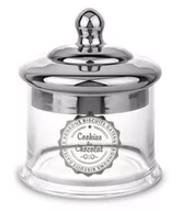 Tace i patery - Szklany pojemnik dekoracyjny srebrny 16x13x13 139082 - miniaturka - grafika 1