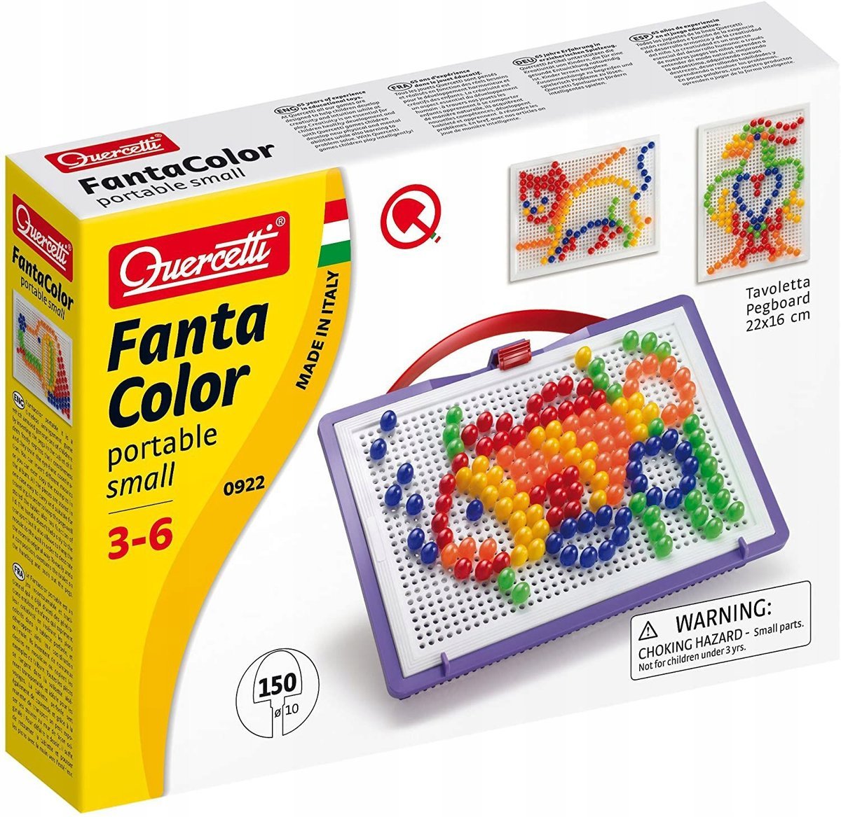 Quercetti Fantacolor Mozaika 10Mm 150Szt 922 [Zabawka]