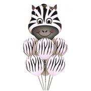 Urodziny dziecka - MK TRADE Zestaw balonów "Zebra" 30-70 cm, 7 sztuk - miniaturka - grafika 1