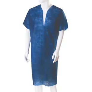 Koszula pacjenta jednorazowa długa z krótkim rękawem i wycięciem typu Y pod szyją (włóknina 40g) 10 sztuk - Odzież medyczna - miniaturka - grafika 1