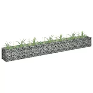 vidaXL Donica gabionowa z galwanizowanej stali, 270 x 30 x 30 cm - Donice - miniaturka - grafika 1