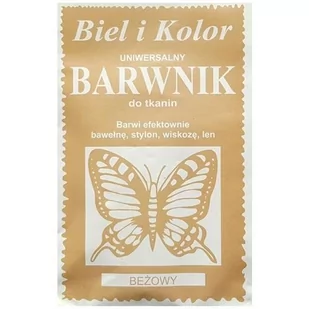 czakos Barwnik do tkanin "Motyl", beżowy, Biel i Kolor, 10 g CZ-BT-033J - Farby i media malarskie - miniaturka - grafika 1