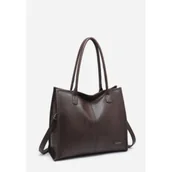 Torebki damskie - Klasyczna Elegancka Brązowa Torebka Damska LUIGISANTO Skóra Ekologiczna - miniaturka - grafika 1