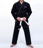 Kimona, stroje i obuwie - Grube i Mocne  Kimono / GI do treningu BJJ - Czarne 450g DBX BUSHIDO ELITE + PAS A2L - miniaturka - grafika 1