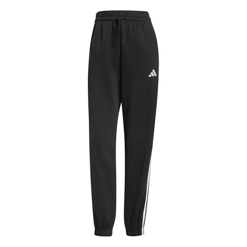 adidas Kobiety ESSENTIALS 3-STRIPES FLEECE LOOSE PANTS, black/white, XS