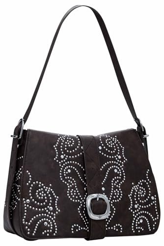 Desigual Bag_Poker Face Posada, ACROSSBODYBAG Women's, Brązowy brązowy