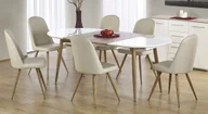 Stoły - Biały rozkładany stół do kuchni i jadalni N8-H12 - miniaturka - grafika 1
