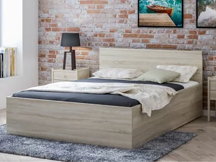 Łóżko z materacem 160x200 DM1 Dąb sonoma - Łóżka - miniaturka - grafika 1