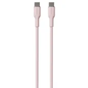 Kable USB - Kabel USB Typ-C - USB Typ-C PURO Icon Soft Cable 1.5 m Różowy - miniaturka - grafika 1