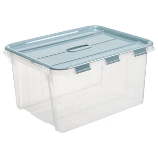 Pojemnik plastikowy przezroczysty Flip Box 50 litrów 57.3x45.5x29.1 cm - Pudła i pojemniki do przechowywania - miniaturka - grafika 1