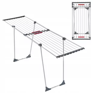 Stojąca suszarka na pranie, teleskopowa, szara, 110-196 cm - Suszarki na ubrania Stojąca suszarka na pranie, teleskopowa, szara, 110-196 cm - Suszarki na ubrania - miniaturka - grafika 1