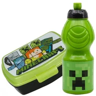 Bidony dla dzieci - Minecraft Śniadaniówka Lunch Box + Bidon 410Ml - miniaturka - grafika 1
