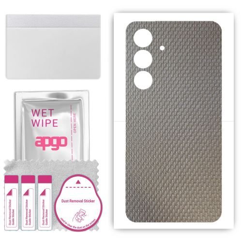 folia naklejka skórka strukturalna na TYŁ do Samsung Galaxy C55 - Aluminium krople - apgo SKINS