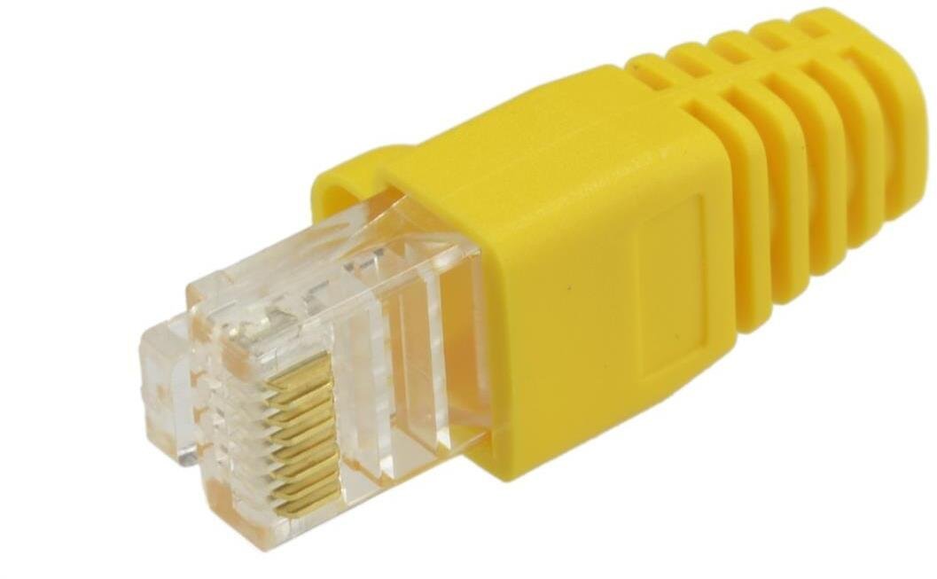 Alantec Gumowa osłonka wtyku RJ45 żółta 100szt.