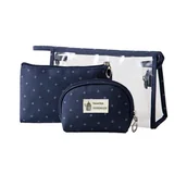 Kosmetyczki, organizery i kuferki - ECARLA ZESTAW 3 KOSMETYCZEK GRANATOWY - miniaturka - grafika 1