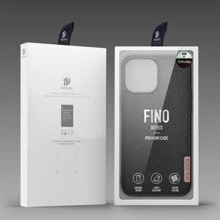 Dux Ducis Fino etui pokrowiec pokryty nylonowym materiałem iPhone 13 Pro Max czarny - Etui i futerały do telefonów - miniaturka - grafika 5