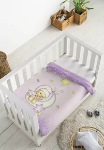 Pielsa Baby, Koc dziecięcy/Otulacz, Premium, OSITA LUNA, Fioletowy, 110x140 cm - Koce i narzuty dla dzieci - miniaturka - grafika 1
