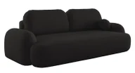 Sofy i kanapy - Czarna nowoczesna sofa rozkładana boucle K1-F96 - miniaturka - grafika 1