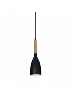 Lampy sufitowe - Ideal Lux MANHATTAN 110752 SP1 NERO lampa wisząca - miniaturka - grafika 1