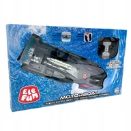 Zabawki zdalnie sterowane - Elefun Motorboat Zdalnie Sterowana Zabawka Pływająca MOTORÓWKA Szara - miniaturka - grafika 1