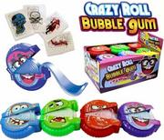 Gumy do żucia, lizaki, dropsy - Crazy Roll, guma balonowa z tatuażem, 24 x 15 g - miniaturka - grafika 1