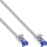 Kable komputerowe i do monitorów - InLine InLine® Flat patch cable, U/FTP, Cat.6A, TPE halogen free, grey, 2m - miniaturka - grafika 1