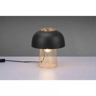Lampa stołowa Punch, czarna/mosiądz, Ø 25 cm - Lampy stojące - miniaturka - grafika 1