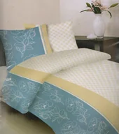 Pościel - Pościel Bawełniana, 140X200, Biała W Kwiaty, Per-106, 2-Częściowa - miniaturka - grafika 1