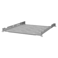 Akcesoria do szaf serwerowych - Półka do szafy 19" z otworami, 450 mm, 1U, regulowana, szara, seria B - miniaturka - grafika 1