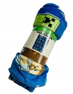 Dziecięcy Koc flanelowy MINECRAFT 130 x 160 cm Narzuta Okrycie - Koce i narzuty dla dzieci - miniaturka - grafika 1