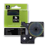 Dodatki do drukarek i skanerów - qoltec Rurka termokurczliwa do drukarek DYMO D1 / DM1 9mm*1.5m Żółta Czarny nadruk 50229 - miniaturka - grafika 1