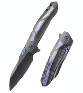 Noże - Nóż składany Remette Kestrel Black DLC Titanium/Timascus, Black DLC CPM S35VN (RTPO-E) - miniaturka - grafika 1