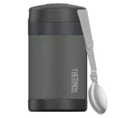 Termosy - Thermos Termos dziecięcy na jedzenie 470 ml z łyżką czarny 123021 - miniaturka - grafika 1