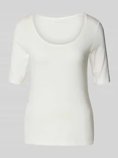 T-shirt o kroju regular fit z mieszanki bawełny - Koszulki i topy damskie - miniaturka - grafika 1