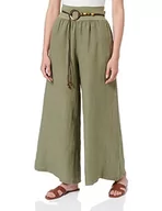 Spodnie damskie - Bonateks Damskie spodnie casual, lekkie khaki, T2, zielony, 36 - miniaturka - grafika 1