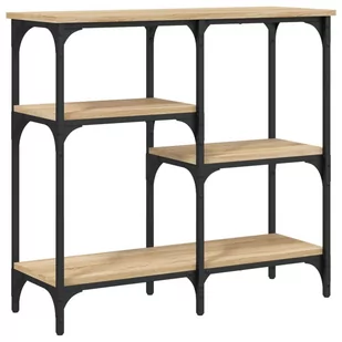 Stolik konsolowy, dąb sonoma, 80x29x75 cm Lumarko! - Konsole i sekretarzyki - miniaturka - grafika 3