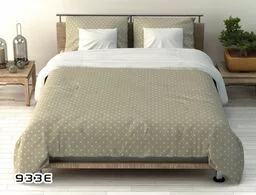 Extrapościel Pościel bawełniana 100x135 933E beżowa groszki białe obustronna - Pościel dla dzieci - miniaturka - grafika 1