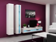 Meblościanki - Cama Meble Zestaw VIGO NEW 5 biały/biały połysk - miniaturka - grafika 1