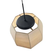 Lampy sufitowe - Lampa wisząca Bover LED Tanit, Ø 61 cm, czarny/beżowy, tkanina - miniaturka - grafika 1