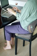 Poduszki na krzesła - Poduszka Klinowa na krzesło - Brązowy Len - miniaturka - grafika 1