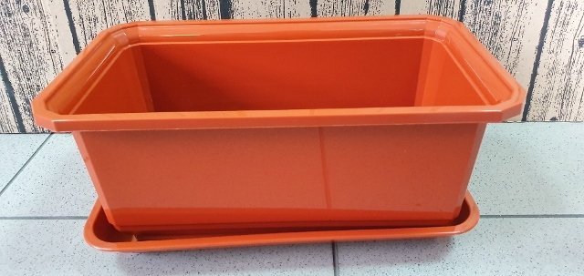 Polplast skrzynka balkonowa 30 + podstawka TERAKOTA