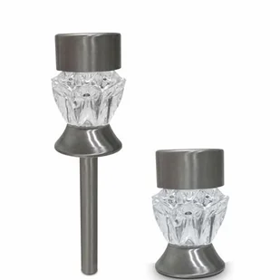 Lampa solarna inox POLUX KRYSZTAŁEK SS71 RGB satyna - Lampy ogrodowe - miniaturka - grafika 1