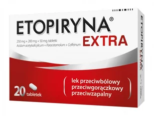 Polpharma Etopiryna Extra 20 szt. - Przeziębienie i grypa - miniaturka - grafika 1