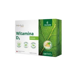 Colfarm, Biovitum Liquid Witamina D3 2000, 120kaps - Witaminy i minerały - miniaturka - grafika 1