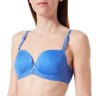 Biustonosze - Triumph Damski biustonosz Azalia z fiszbinami, niebieski (Electric Blue), 80B - miniaturka - grafika 1