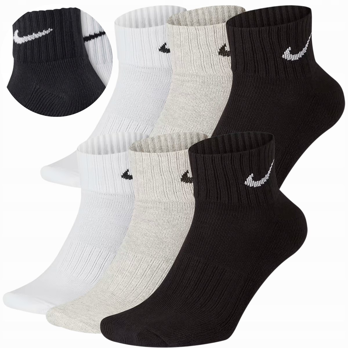 Nike Oryginalne Skarpety Stopki L 42-46 Mix 6 Par